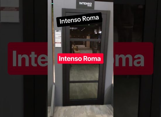Drzwi Intenso Roma do wiatrołapu z pojedynczą szybą i konstrukcyjnymi szprosami