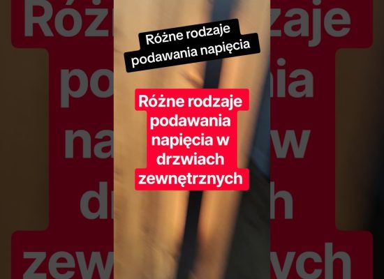 Różne rodzaje podawania napięcia w drzwiach zewnętrznych - styczniki i przepust